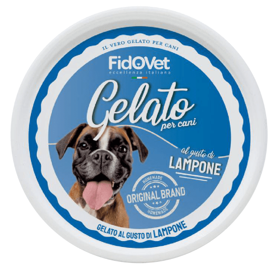 FidoVet Gelato Hundeis - Hindbær - HappyPuppy.dk