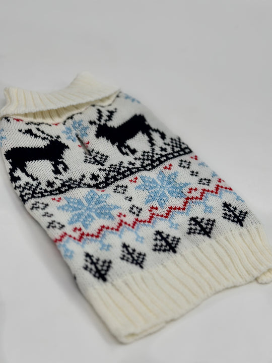 Limited Julesweater m. snoråbning 2024 Hvid