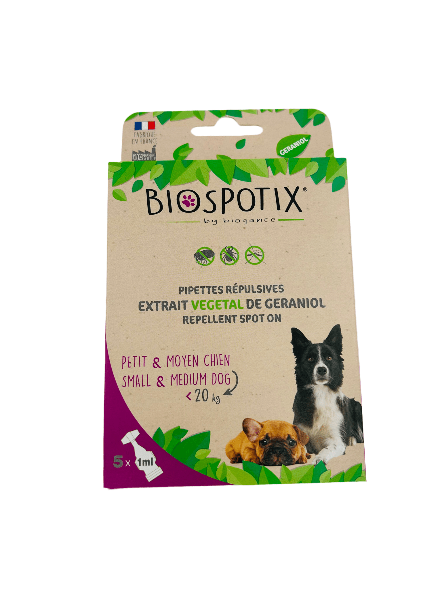 Biogance Biospotix Dog Spot On, 5x1ml (mod insekter) - HappyPuppy.dk