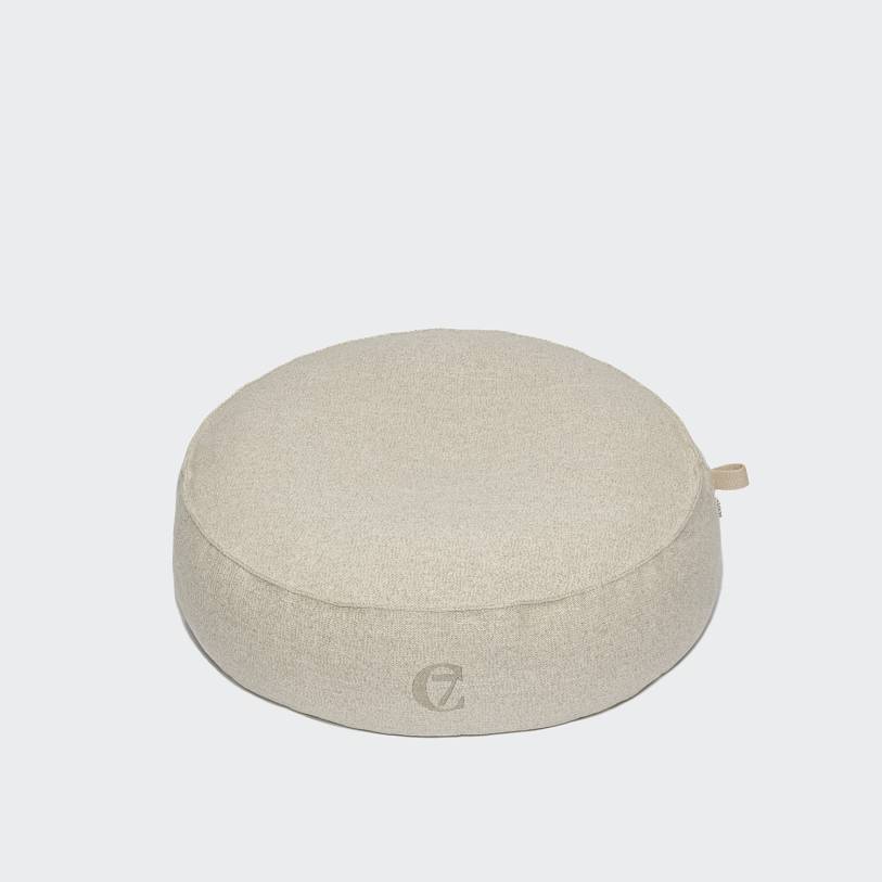 Cloud7 Hundeseng Pouf Tweed Mélange Cream - HappyPuppy.dk