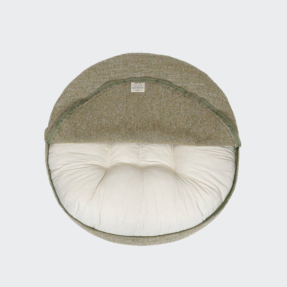 Cloud7 Hundeseng Pouf Tweed Mélange Greenish - HappyPuppy.dk