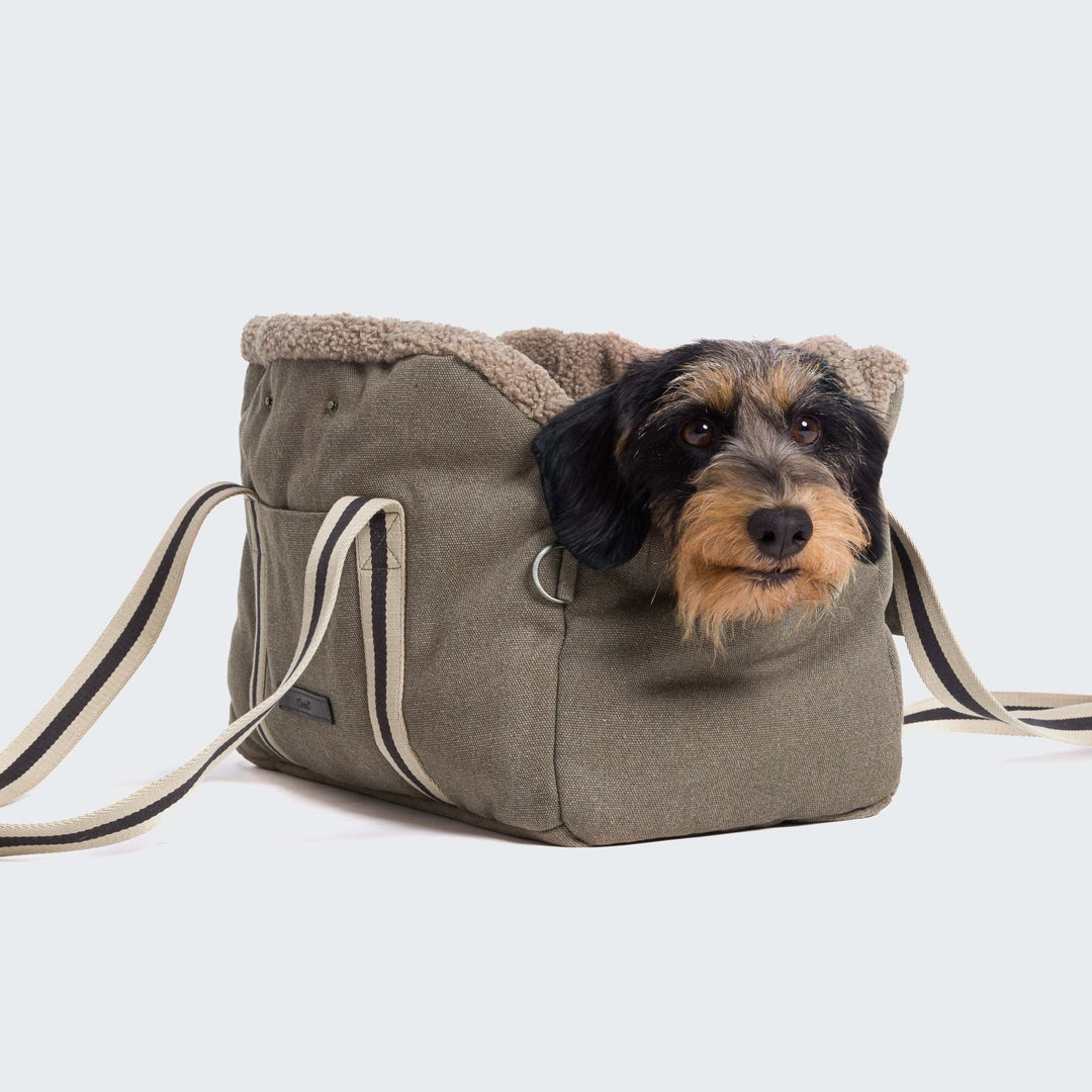 Cloud7 Hundetaske Lucca Canvas Sand - HappyPuppy.dk