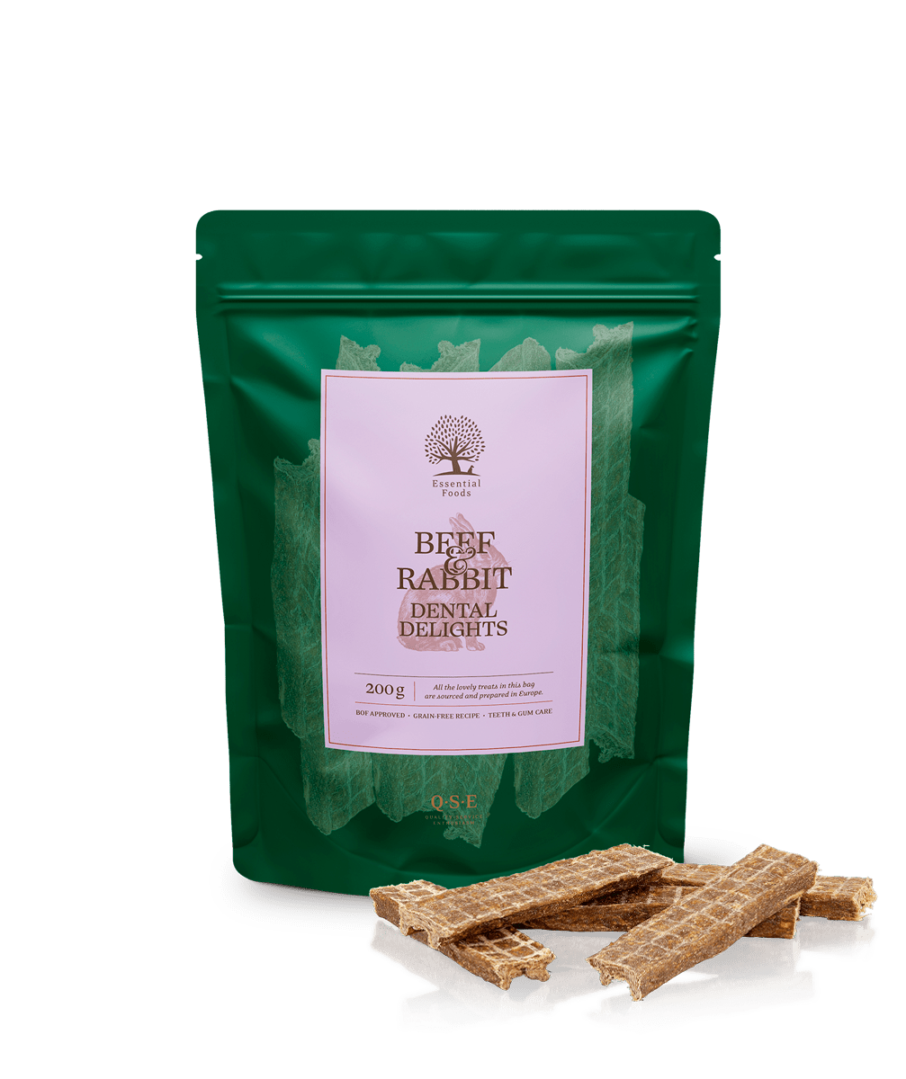 Essential Grain - Free Beef & Rabbit Dental Delights 200g - HappyPuppy.dk