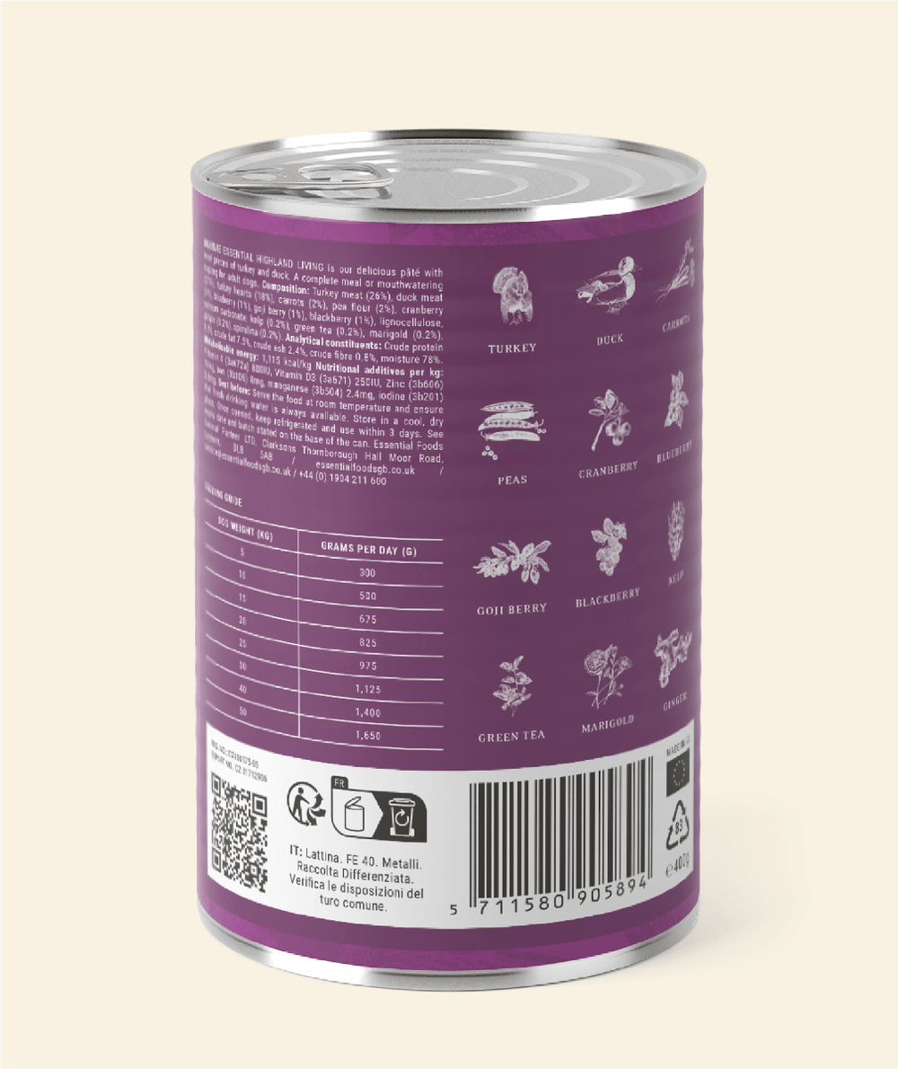 Essential Highland Living Paté 400g - HappyPuppy.dk