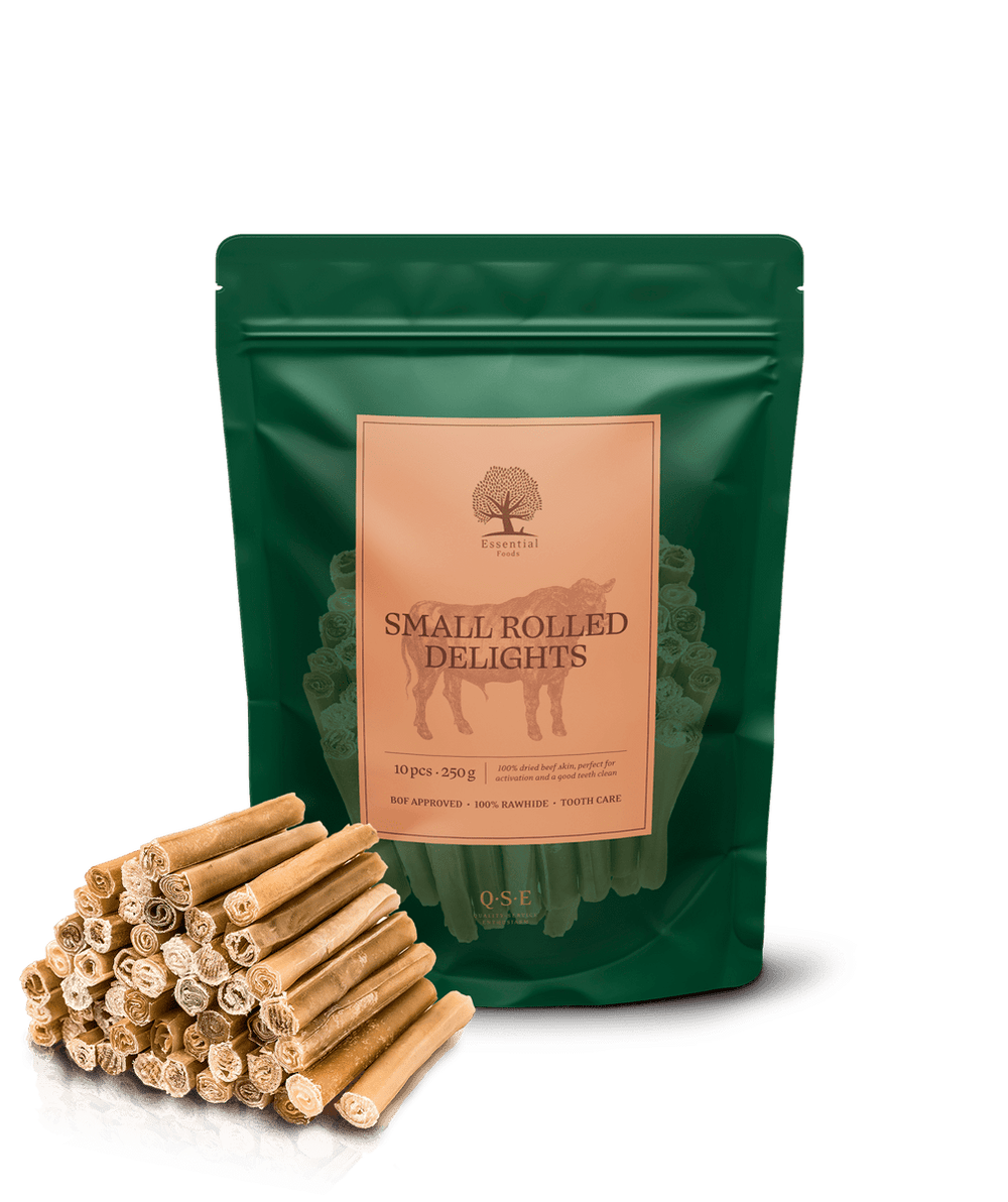 Essential Small Rolled Delights 10stk - HappyPuppy.dk