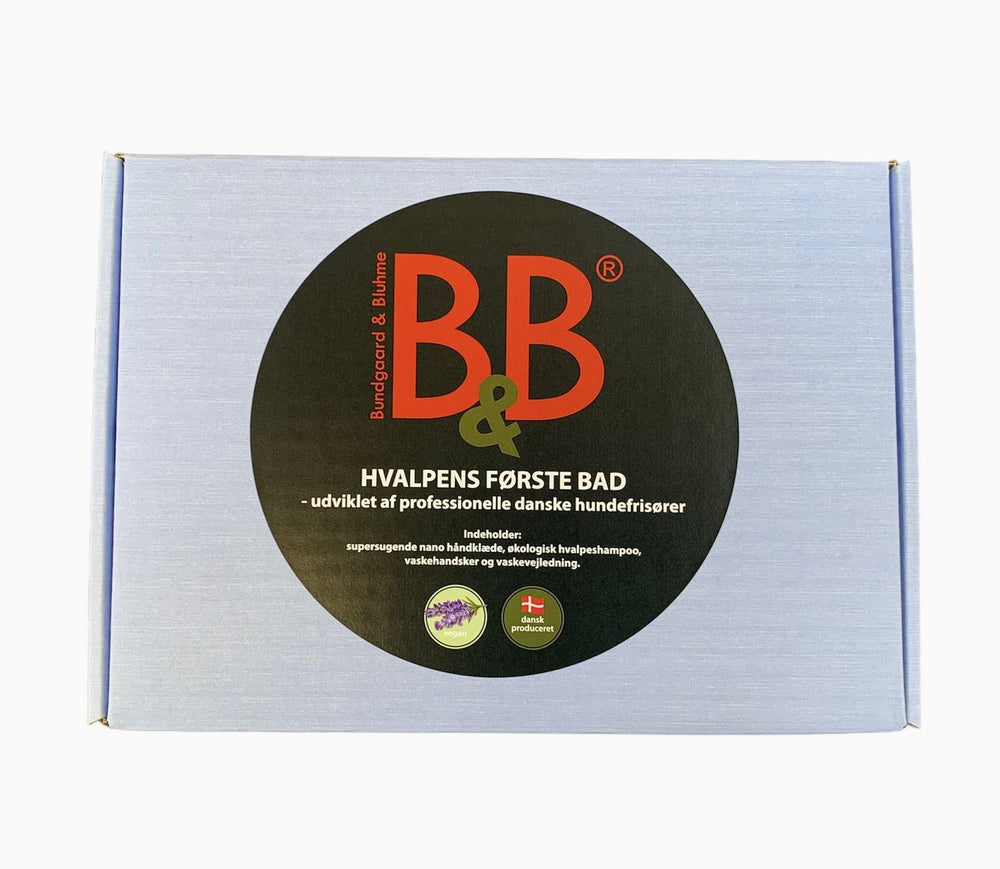 Hvalpens første bad hvalpeshampoo - HappyPuppy.dk