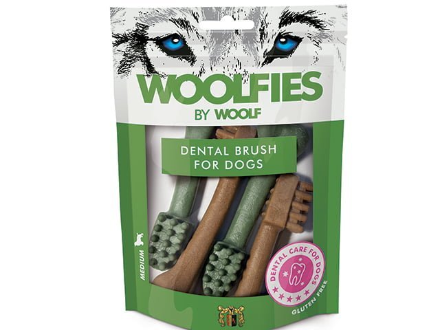 Woolfies Tandbørster Medium 200g - HappyPuppy.dk